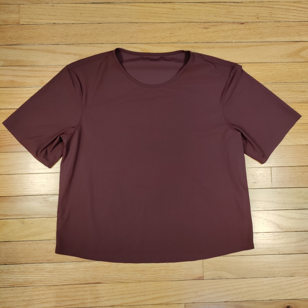 Lululemon Lab Bordeaux Cropped Short Sleeve